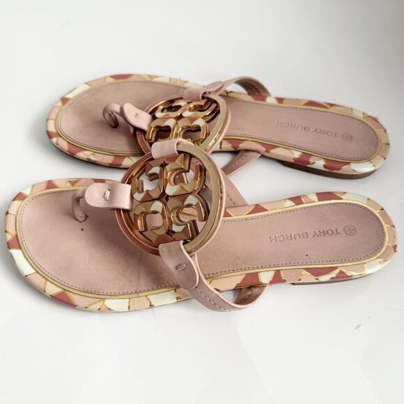Tory Burch Miller Enamel Elba Sandals Size 7 - Picture 6 of 8
